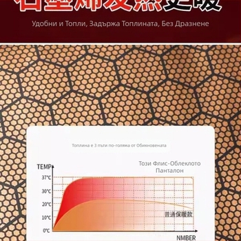Romon мъжки панталони със прав силует за ежедневието – дебела флийс подплата, пълнеж от коприна и памук, изкуствена кожа отвън и отвътре, зима 2024