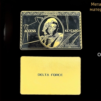 Delta Force: комплект метални аксесоари за игра – сплавна карта за стая, черна карта и метален ключ за стартиране на играта