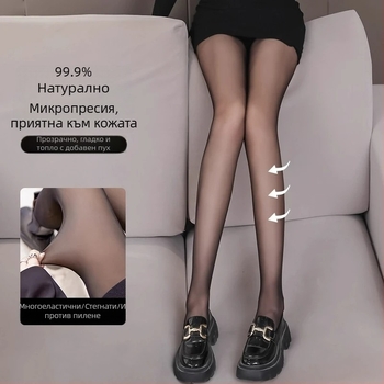 Нейлонови колготки с прозрачен модел, оформящи фигурата, топли и с повишена плътност