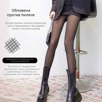 Нейлонови колготки с прозрачен модел, оформящи фигурата, топли и с повишена плътност