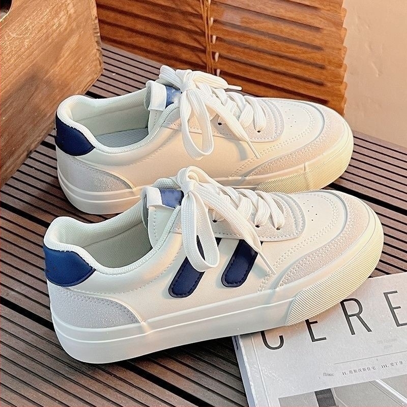 Дамски спортни обувки от изкуствена кожа, нисък връх, EVA стелка, противоплъзгаща подметка