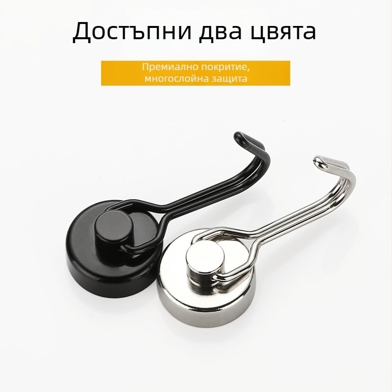 Въртяща се магнитна закачалка с NdFeB магнит и вакуумна чашка за хладилник – вертикално окачване, единичен стил, 8 кг носимост