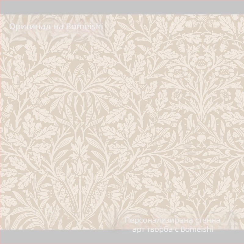 Тапет за стена – 3D неокласически копринен узор, против плесен, премиум Brahma murals