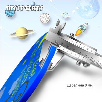 mysports детска дървена ракетка за тенис на маса, дървена основа, прав удар, възможна персонализация