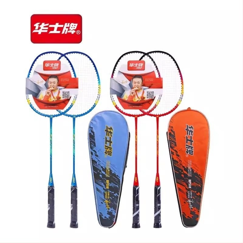 HP510 Бадминтон ракета с алуминиева сплав, тегло 95–100 г, дебелина на дръжката G1, твърдост умерена, материал на струните: найлон