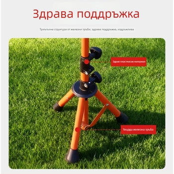 Тренажор за удари по бейзбол на открито с регулируема височина и T-рамка на триножник, подходящ за бейзбол и софтбол
