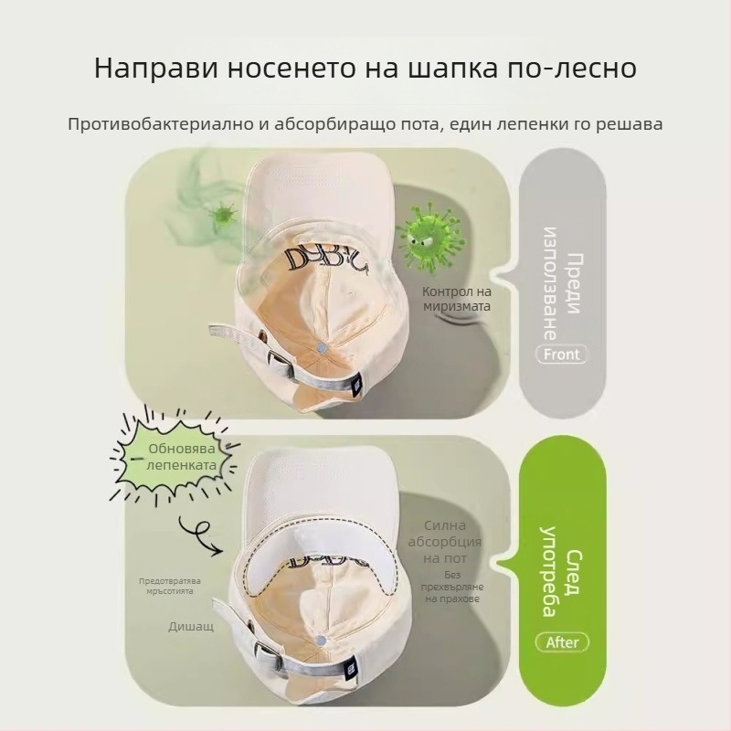 Вътрешен анти-замърсяващ патч за шапка, абсорбиращ пот, еднократен, без лого