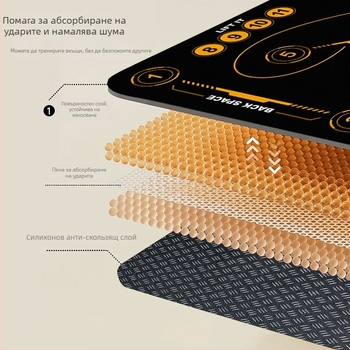 Хокеен тренировъчен мат, марка Yashuo, техническа материя, дебелина 0.4 см, персонализация налична