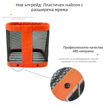 Събирач на топчета за тенис на маса — преносим телескопичен мрежест уред, за тренировъчни площадки, без пропуски в ъглите, кош за събиране на топки