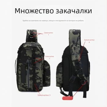 Водоустойчива коланна чанта за риболовни принадлежности и примамки — многофункционално съхранение на риболовна екипировка