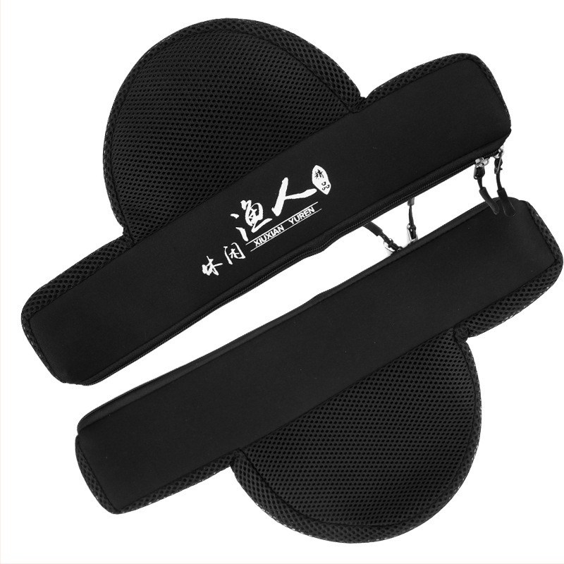 Longhua къса чанта за риболовна пръчка с мека обвивка, diving material, преносима и сгъваема, побира пръчка, шнур и макари, не е водоустойчива