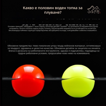 Поплавък за скално риболовство, нейлонова конструкция, поплавъци и буи