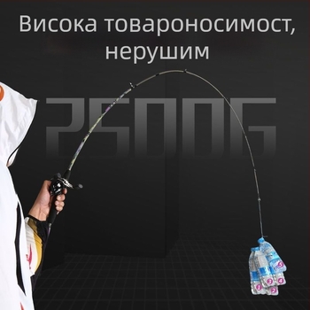 Hasda Комплект за дълги хвърляния на пръчки за примки — супер твърд карбон, пистолетна дръжка и права дръжка, капковидна катушка