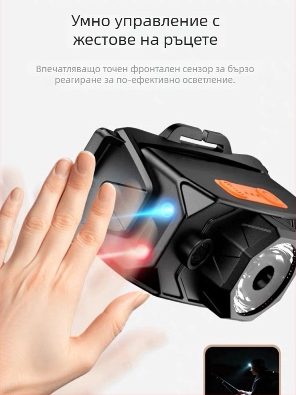 Челна LED лампа за риболов, подходяща за нощен риболов, водоустойчива, зареждане Type-C, обсег до 200 м, време на светене 10–60 ч