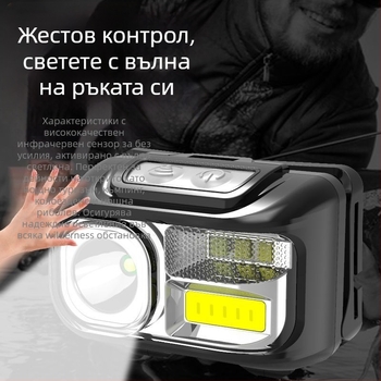 LED челна лампа USB зареждане, 10W, 1200mAh, обхват 100–200 м