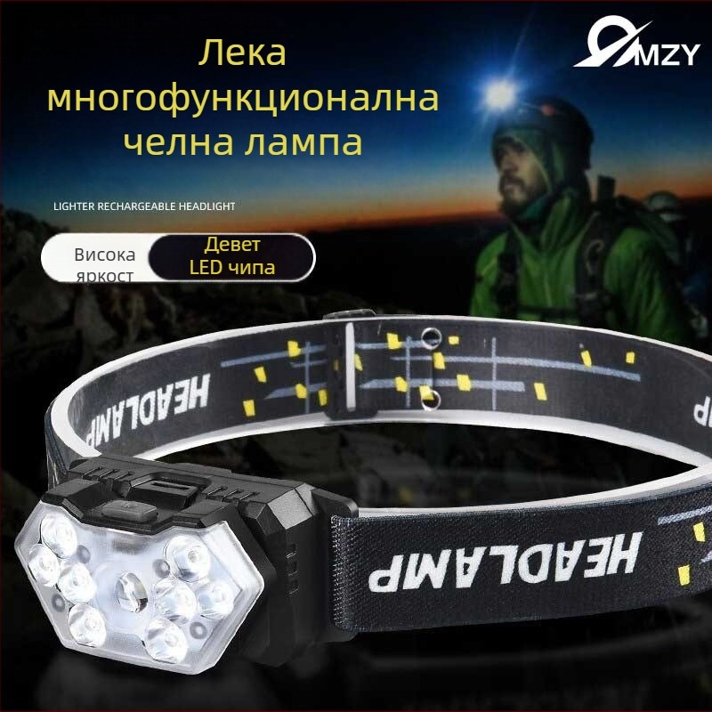 LED челна лампа за къмпинг с 3x AA сухи батерии, LED светлинен източник, възможност за печат на лого, обхват 100–200 м