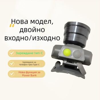 Xilige 21700 LED челник за глава, презареждаем, носен на главата, дълъг лазерен лъч, обсег 500–1000 м, автономия 20–40 ч, модел 608