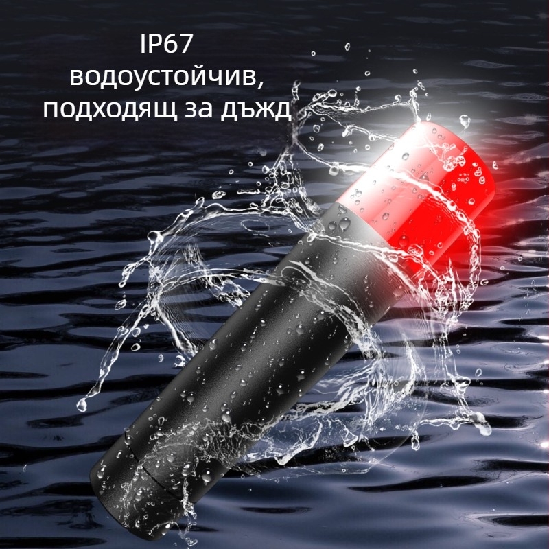 Навигационна светлина за лодки за нощно плаване – LED, ABS+PC корпус, презареждаем източник на захранване, модел T1, интелигентен сензорен превключвател