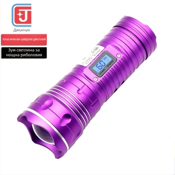 Презареждаща се LED лампа за нощен риболов, 3–20W, 6000 mAh, LED източник, 360° завъртане, обхват 200–500 м