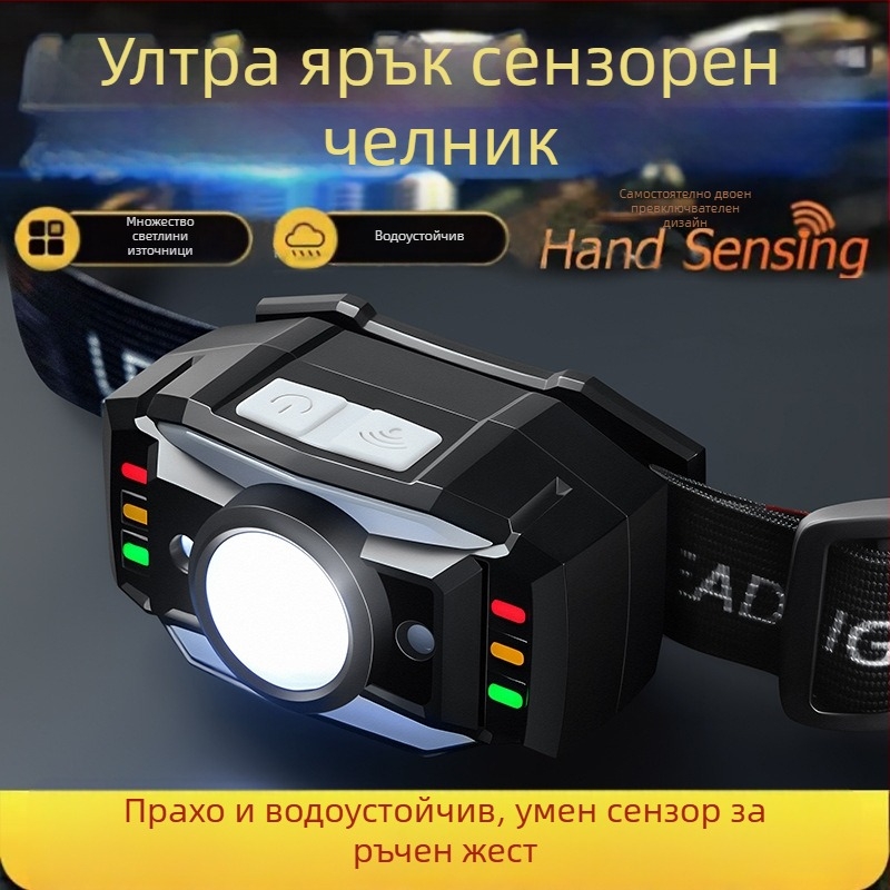 Челна LED лампа с ръчно задвижване, презареждаща се, водоустойчива, 5W, 1200mAh, обхват до 200–500 m, за къмпинг и риболов