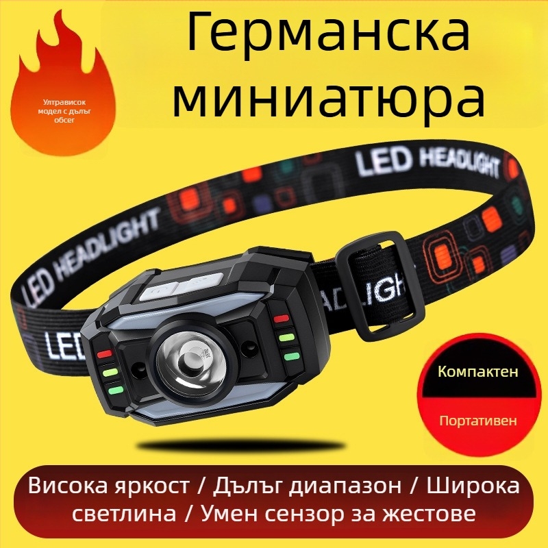 Челна LED лампа с ръчно задвижване, презареждаща се, водоустойчива, 5W, 1200mAh, обхват до 200–500 m, за къмпинг и риболов