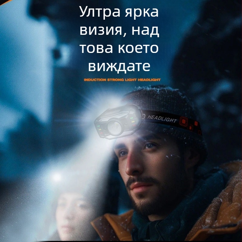 Челна LED лампа с ръчно задвижване, презареждаща се, водоустойчива, 5W, 1200mAh, обхват до 200–500 m, за къмпинг и риболов