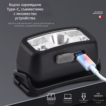 Челна лампа LED, ABS корпус, презареждаща се, обхват 200–500 m, възможност за печат на лого