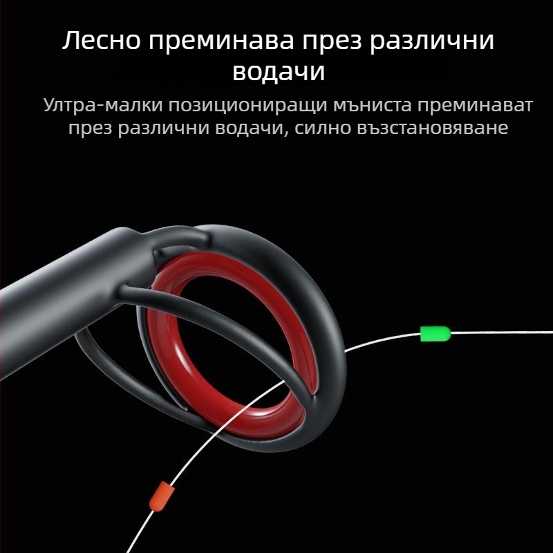 Комплект за риболовна линия с плъзгащи се 플увки, памучни възли и двойни spacer бусинки за дълги хвърляния, двойни позиционни стопери — Материал: Шелково цвете; Произход: Друг