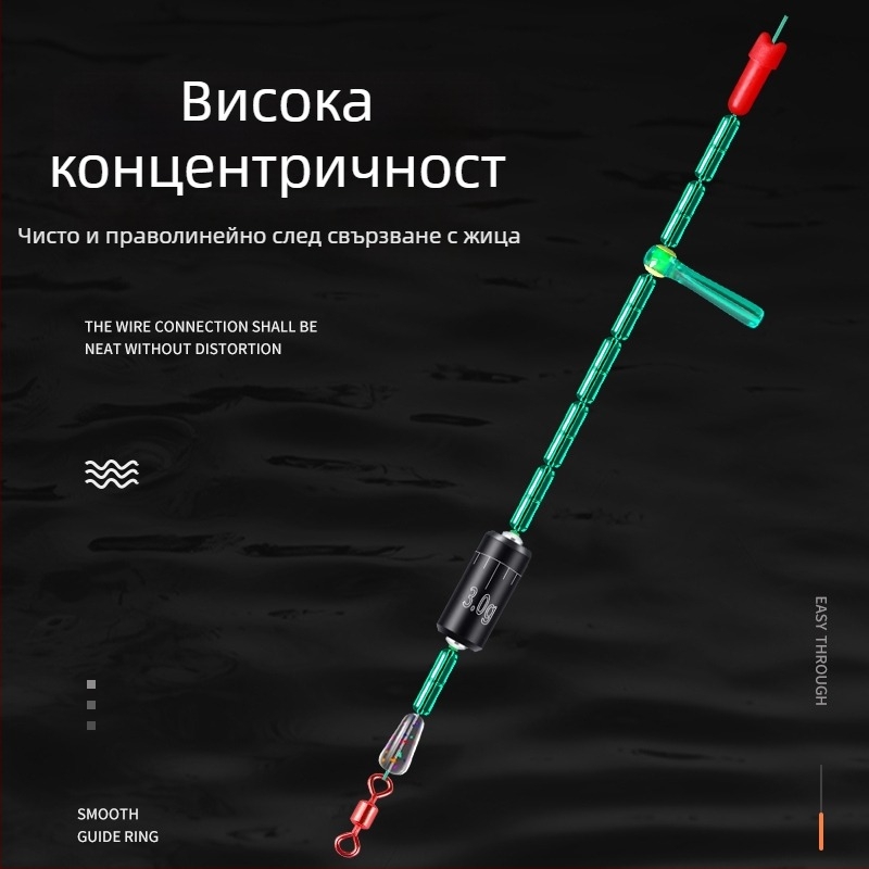 Комплект космични мънини за риболов – пълен комплект за основна линия, див риболов и аксесоари за риболов (Материал: копринено цвете; Произход: Друг)