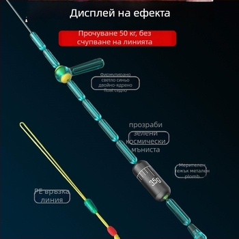 Риболовен комплект аксесоари – материал: копринено цвете, Space Bean комплект 10 броя, включва основна шнурова линия и малки части