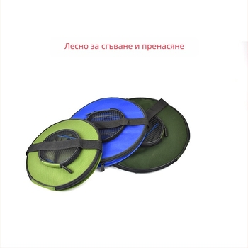 Платнена сгъваема кофа за риболов с капак, преносима кутия за живи риби, капацитет под 9 л