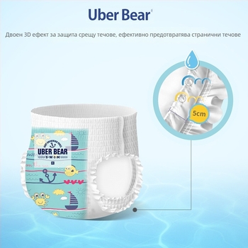 Еднократни плувни пелени за бебета, панталони с връзки, подходящи до 17 кг, възраст 0–3 години, пакет 80 броя, срок на годност 3 години