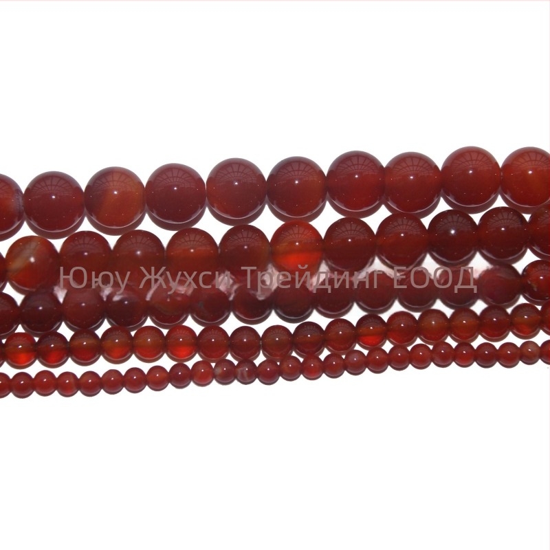 Ахатовите мъниста за нанизване, кръгли, полирани, готови за частна марка
