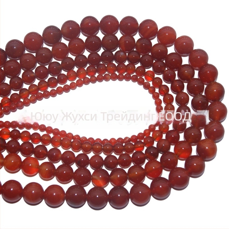 Ахатовите мъниста за нанизване, кръгли, полирани, готови за частна марка