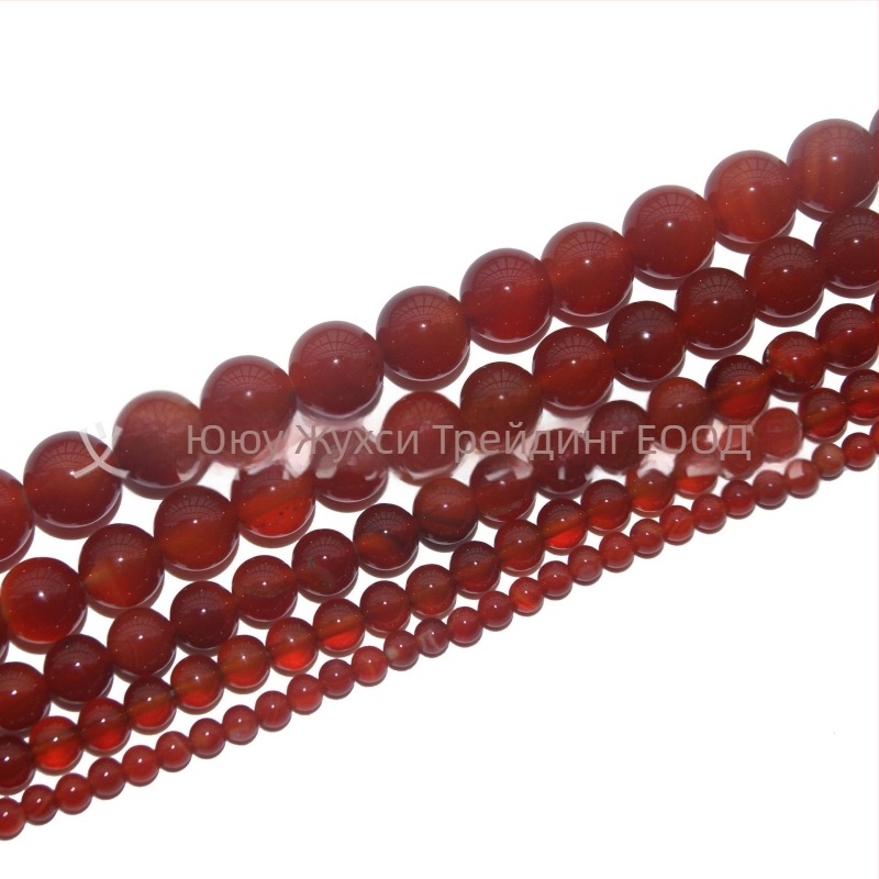 Ахатовите мъниста за нанизване, кръгли, полирани, готови за частна марка