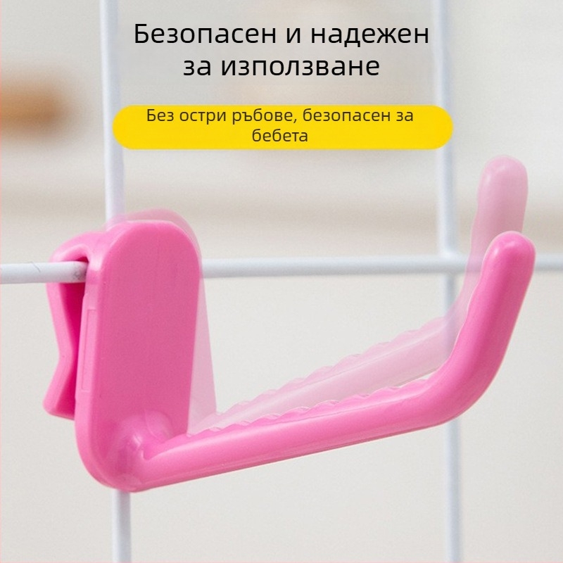 Сгъваема стойка за дисплей от масивно дърво с мрежеста конструкция за детска градина, Нордически стил, декоративни елементи от желязо