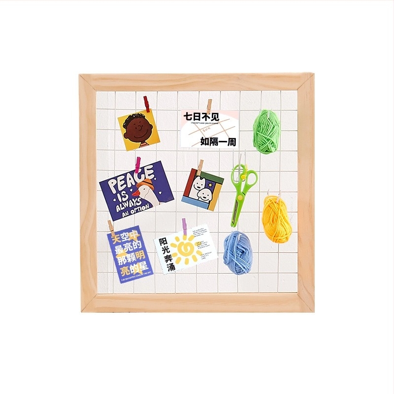 Сгъваема стойка за дисплей от масивно дърво с мрежеста конструкция за детска градина, Нордически стил, декоративни елементи от желязо