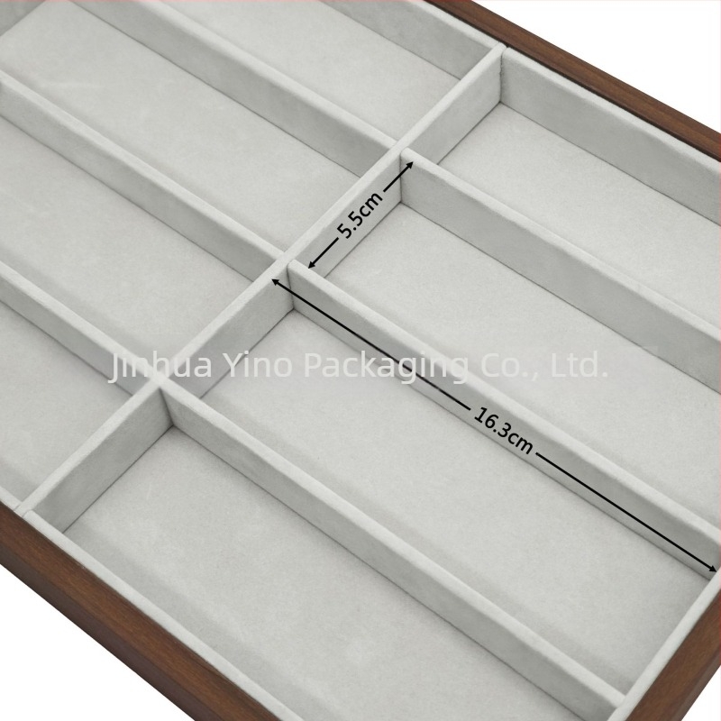 Поставка за очила, 8 отделения, MDF+PVC+фланела, без боядисване, марка ENO, луксозен стил