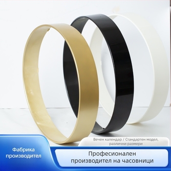 Кварцов стенен часовник с ABS корпус и пластмасова рамка, кръгла форма, LCD дисплей