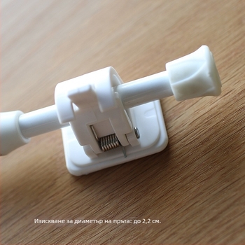 Завесна кука с лепящо закрепване – пластмасова