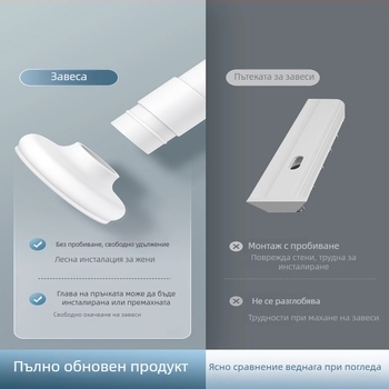 Завесна трек-система с телескопичен прът — без пробиване, странично монтиране, безшумен монтаж, неръждаема стомана, модерен стил