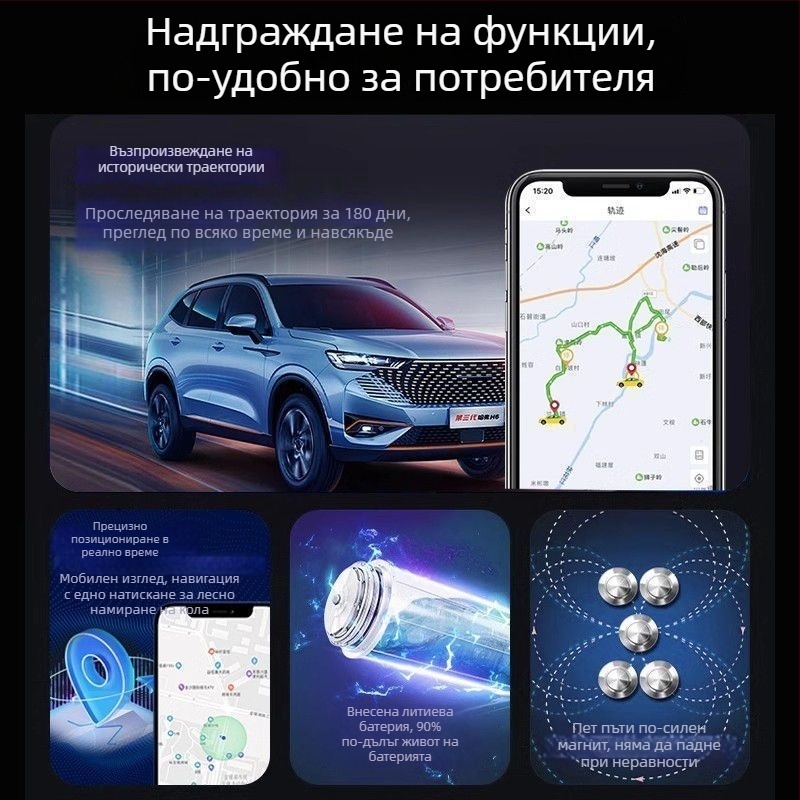 GPS тракер за автомобили и мотоциклети със защита от загуба и кражба, безжичен GPS, IP67, модел EG20