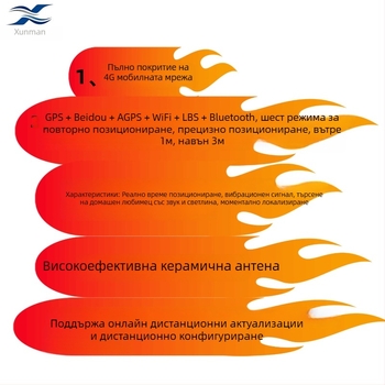 4G GPS/Beidou локатор модул, точност на позициониране 3 м, размери 45.7×27.4×2 мм, живот на батерията 10 дни, керамична антена
