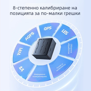 GPS локатор за автомобил с BeiDou навигация (точност 5m; памет 1024MB; живот на батерията 720h; алармени режими: вибрация, загуба на захранване, SOS, геозона, превишена скорост; Baidu и Amap карти)