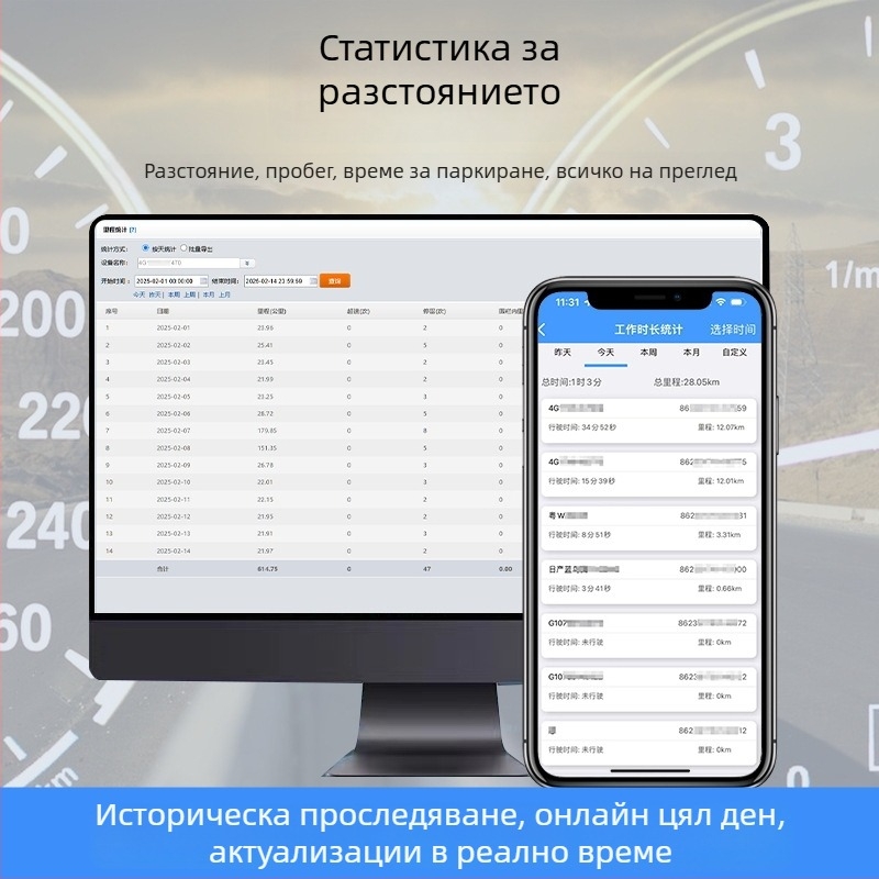 KM02 GPS локатор за екскаватори и тежко оборудване – Beidou/GPS позициониране, точност 3 м, вградена антена, захранване 9-90 V