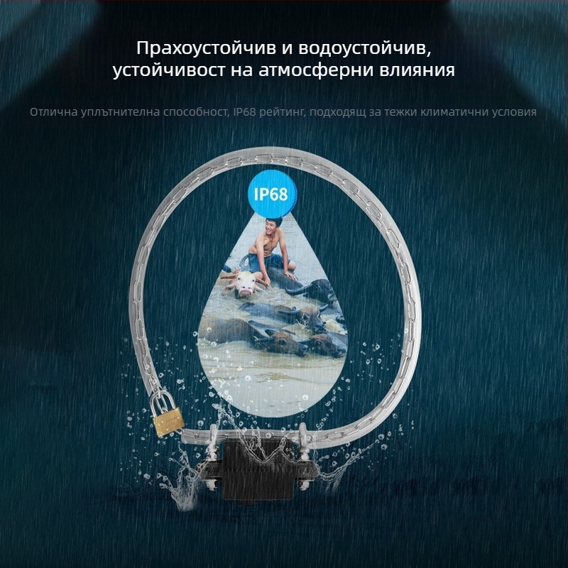 GPS тракер за крави и овце – 4G мрежа, Beidou+GPS позициониране, IP68 водоустойчив, аларма за ограда, дълъг живот на батерията