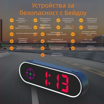 Автомобилен HUD с Beidou навигация, гласови предупреждения, универсална съвместимост, модел 2025