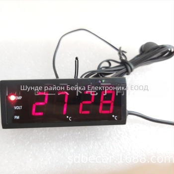 EC10 HUD дисплей с LED цифров волтметър, вътрешна и външна температура, часовник