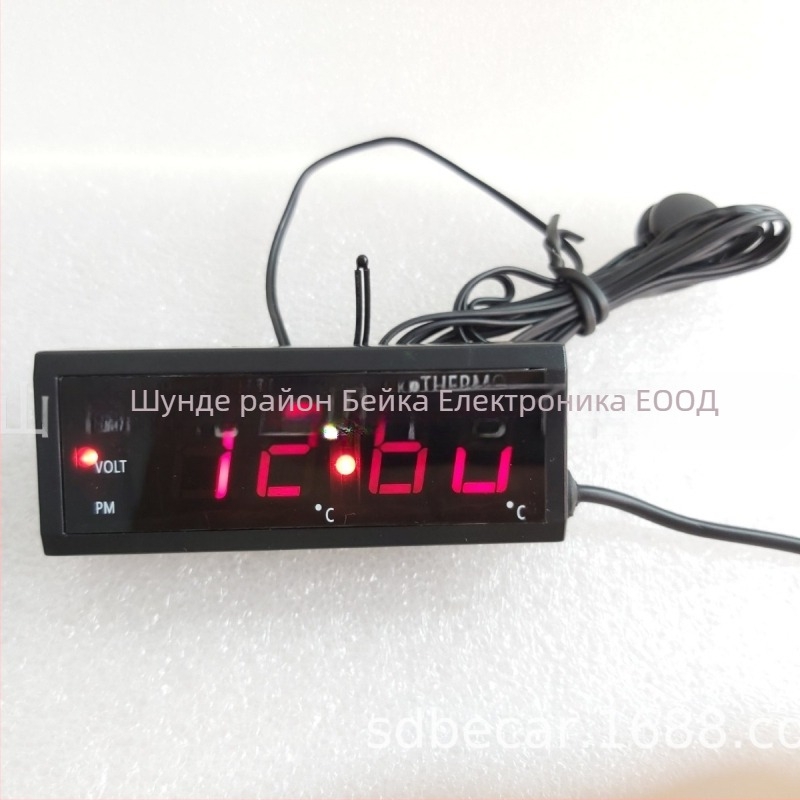 EC10 HUD дисплей с LED цифров волтметър, вътрешна и външна температура, часовник