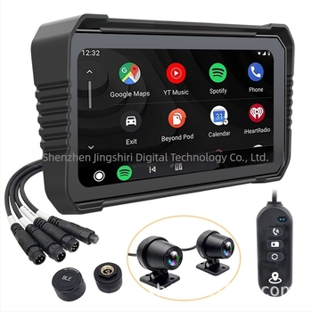 Мотоциклетен регистратор с безжично CarPlay навигация, водоустойчив, 140° ъгъл на видимост, 2.0MP сензор, TF карта до 64GB